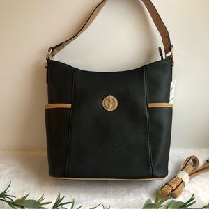 Giani Bernini Saffiano Faux Leather Medium Hobo Crossbody, NWT